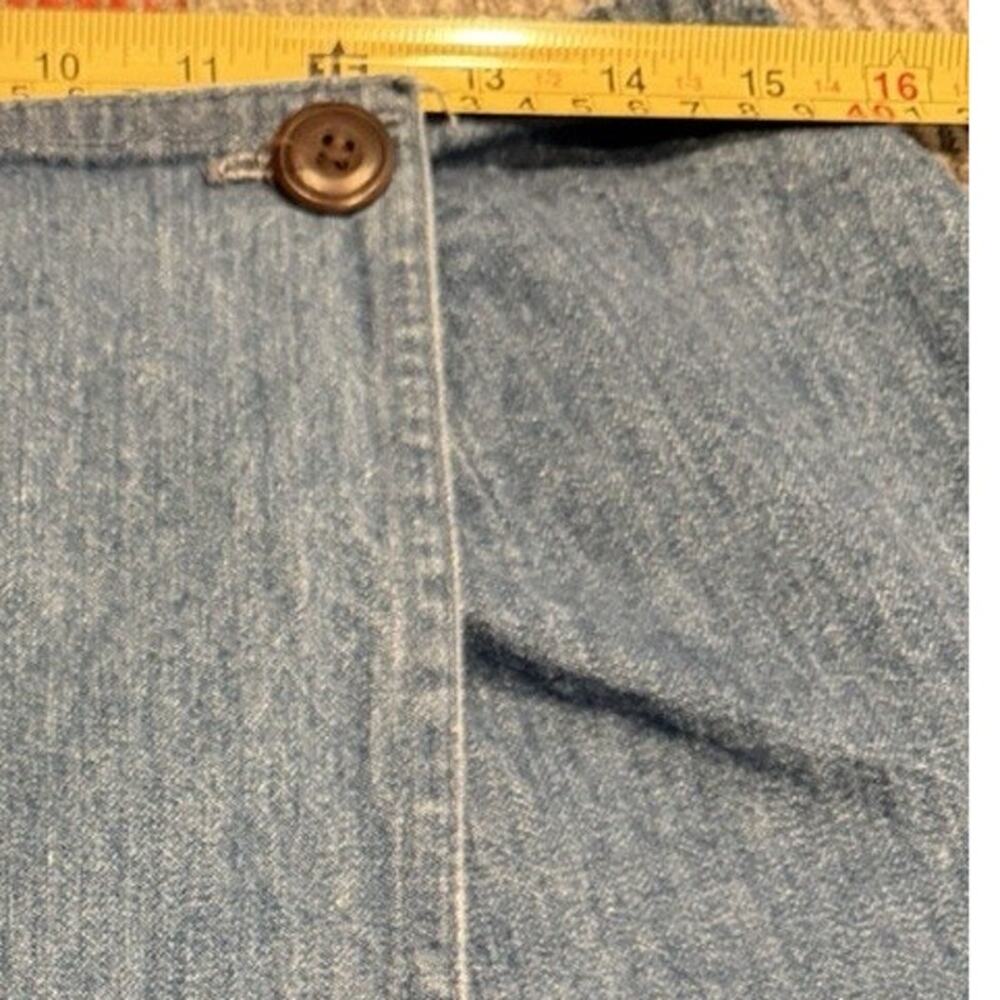 VTG 90s Ralph Lauren Denim Wrap Maxi Skirt Country Western Cowgirl Core Size Med - Picture 9 of 9